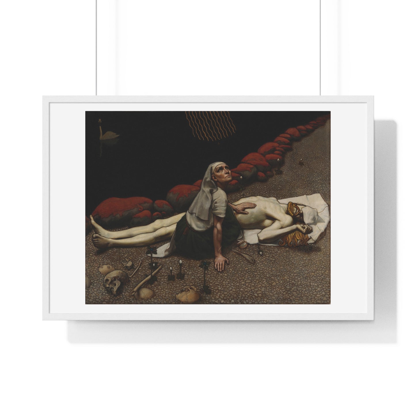 Lemminkäinen's Mother (189)  by Akseli Gallen-Kallela, from the Original, Framed Art Print