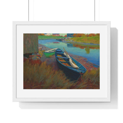 Boats at Rest (circa 1895) by Arthur Wesley Dow, from the Original, Framed Print
