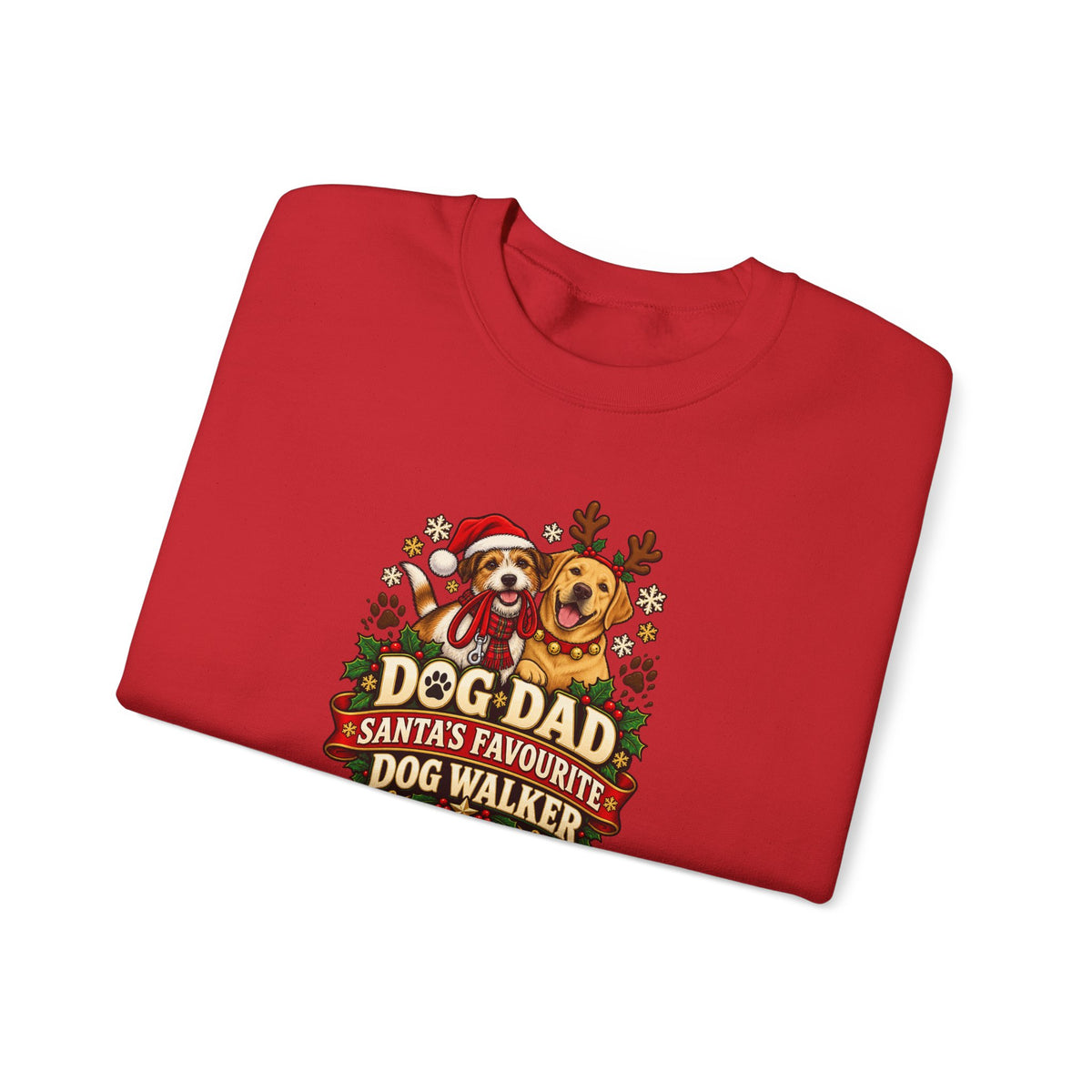 Dog Dad "Santa’s Favourite Dog Walker" Christmas Sweatshirt
