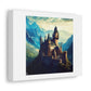 Medieval German Castle Surrounded By Mountains High Fantasy Epic digital art 'Designed by AI' on Canvas