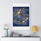 Gift Cover 'Fukusa' with Carp in Waves (Meij Period) from the Original, Framed Art Print