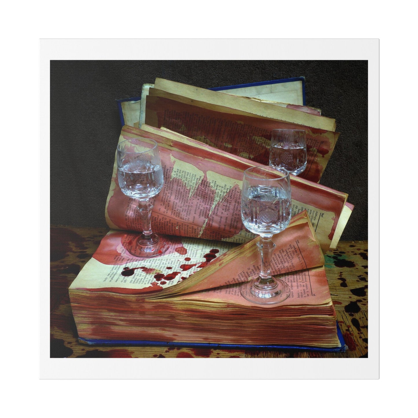 Night in the Library 'Designed by AI' Canvas Art Print