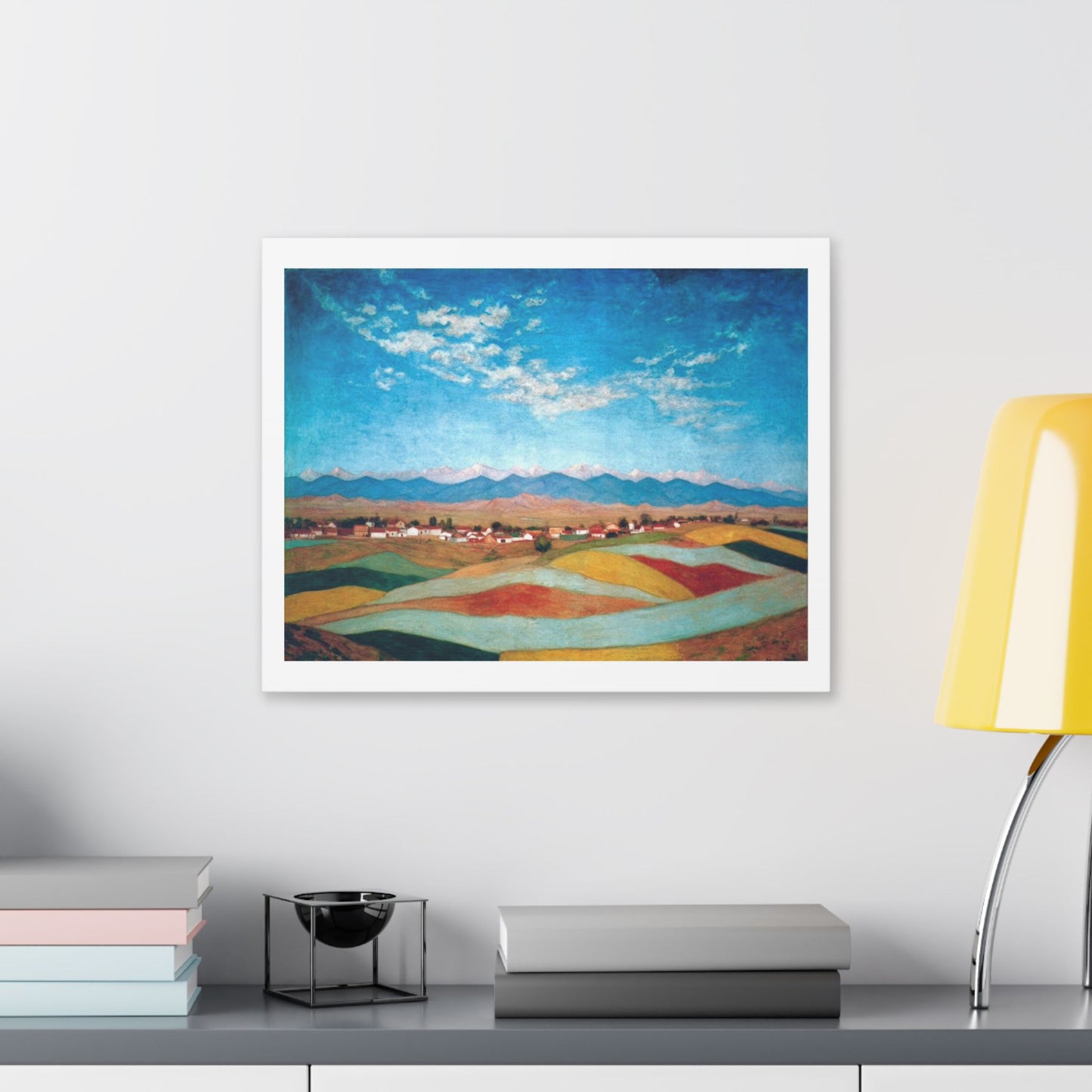 American Autumn Landscape, Pastel Art 'Designed by AI' Canvas Art Print