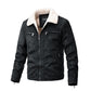 Men's Suede Fabric Jacket, Berber Fleece Collar Short Coat