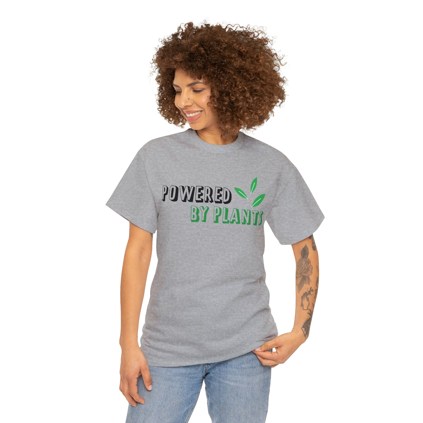 Powered By Plants Vegan T-Shirt Inspirational Unisex