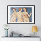 Nude Vintage Art 'The Three Graces' (circa 1509) by Bernardino Pinturicchio, from the Original, Framed Art Print