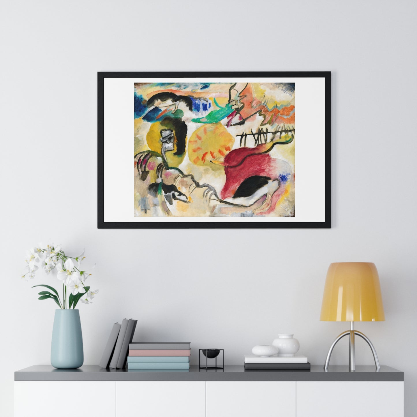 Improvisation 27 (Garden of Love II) by Wassily Kandinsky (1912) , from the Original, Framed Print