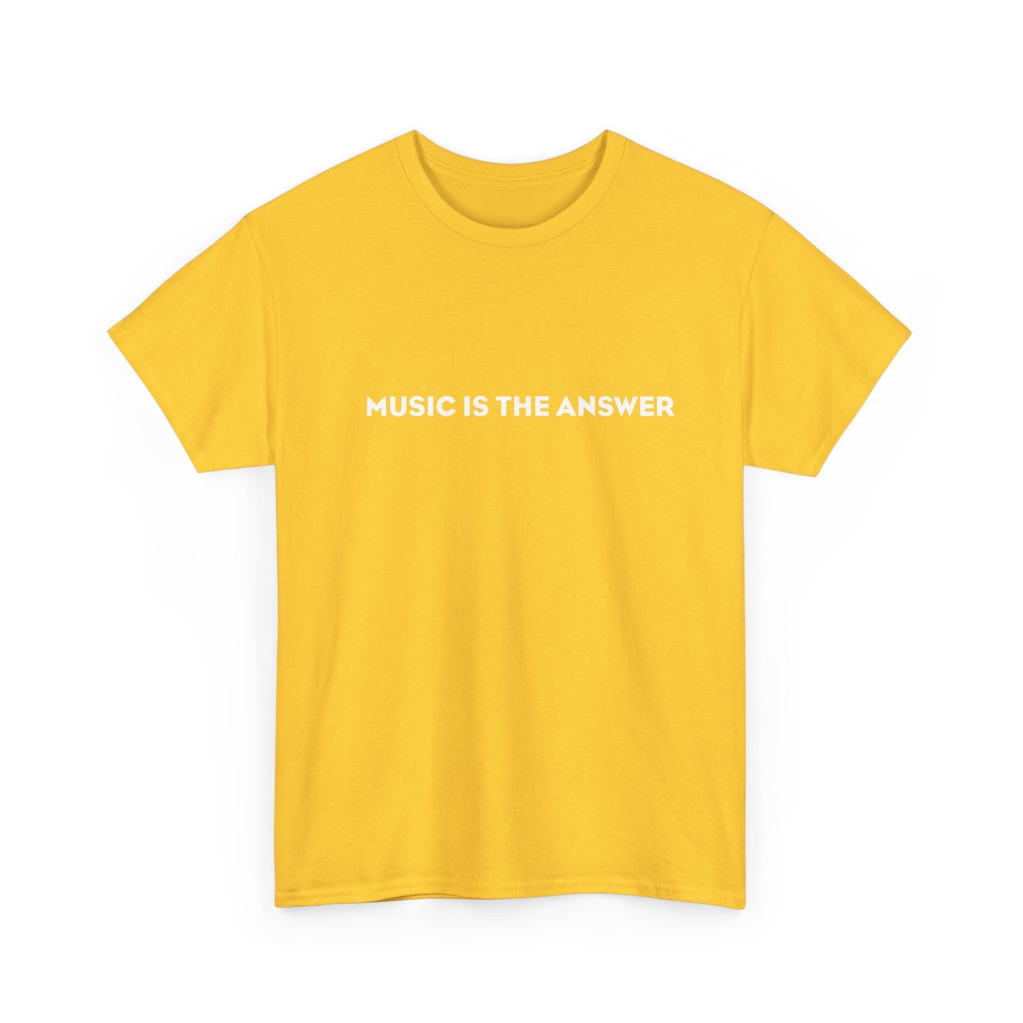 'Music Is The Answer' Heavy Cotton T-Shirt