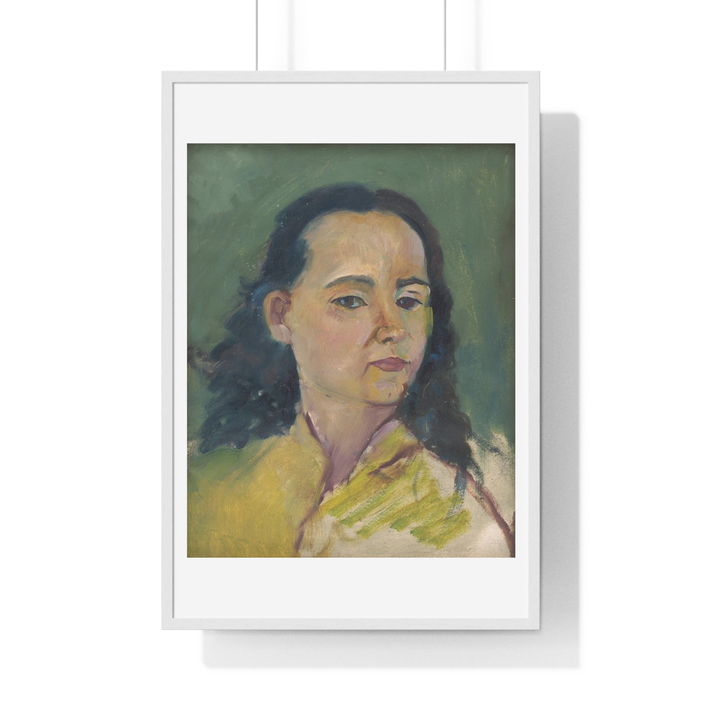 Portrait of a Woman (1920) by Arnold Peter Weisz Kubínčan, from the Original, Framed Art Print