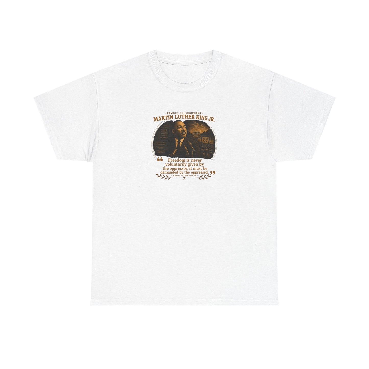 Martin Luther King on Freedom and Strength to Love, Philosophy Tribute T-Shirt