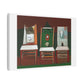 Birds and Chairs, Abstract Art 'Designed by AI' Print on Canvas