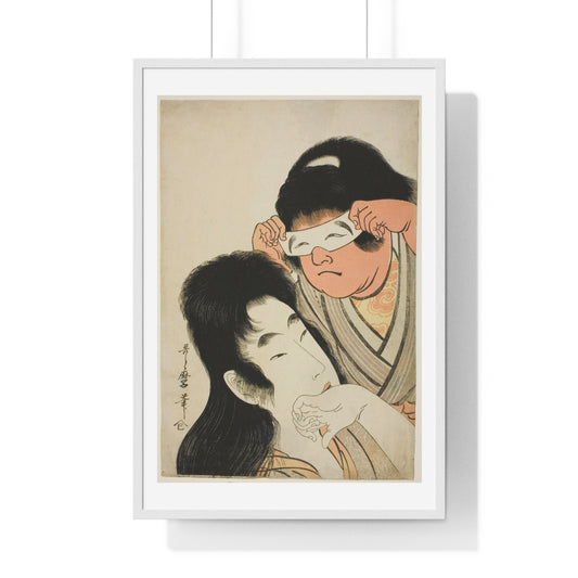 Yamauba with Kintaro Holding a Toy Mask (1794–1809) by Kitagawa Utamaro, from the Original, Framed Art Print