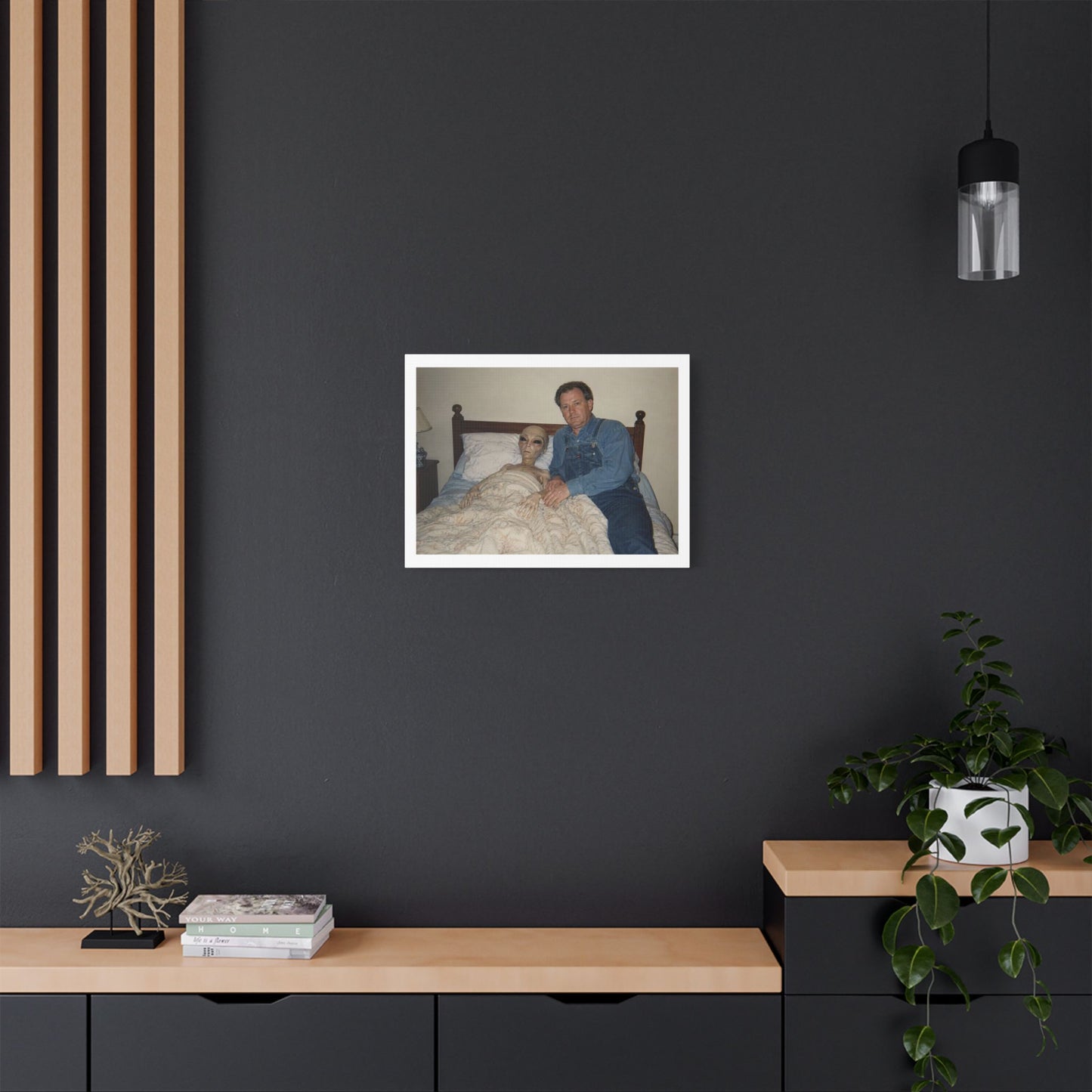 Our Inherent Human Desire for Meaning versus the Cold "Unreasonable Silence" of the Universe 'Designed by AI' Art Print on Canvas