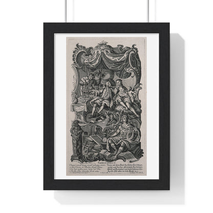 Apollo Presiding Over a Gentleman of Sensual Appetite, Representing the Sanguine Temperament (circa 1750) Johann David Nessenthaler, Framed Print