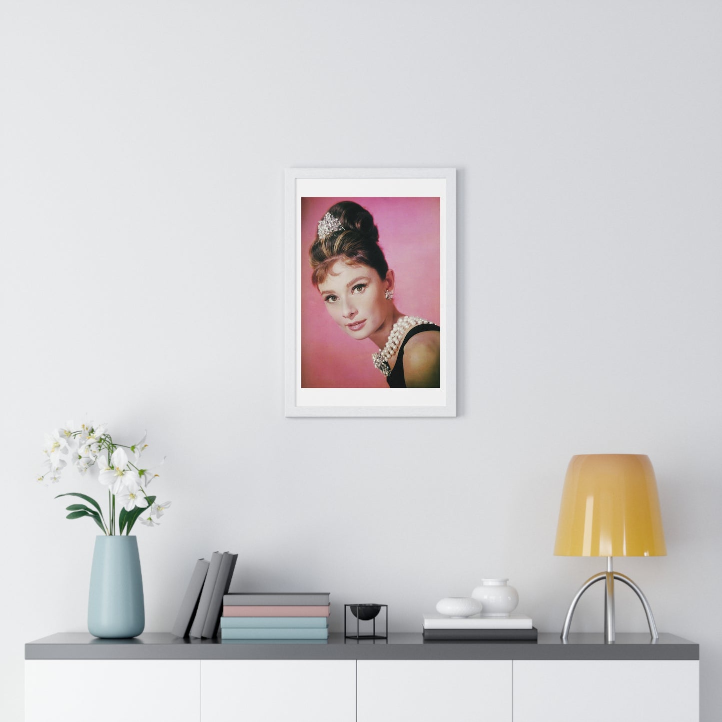 Audrey Hepburn in Breakfast at Tiffany's, Unknown Location, Unknown Date, from the Original, Framed Print