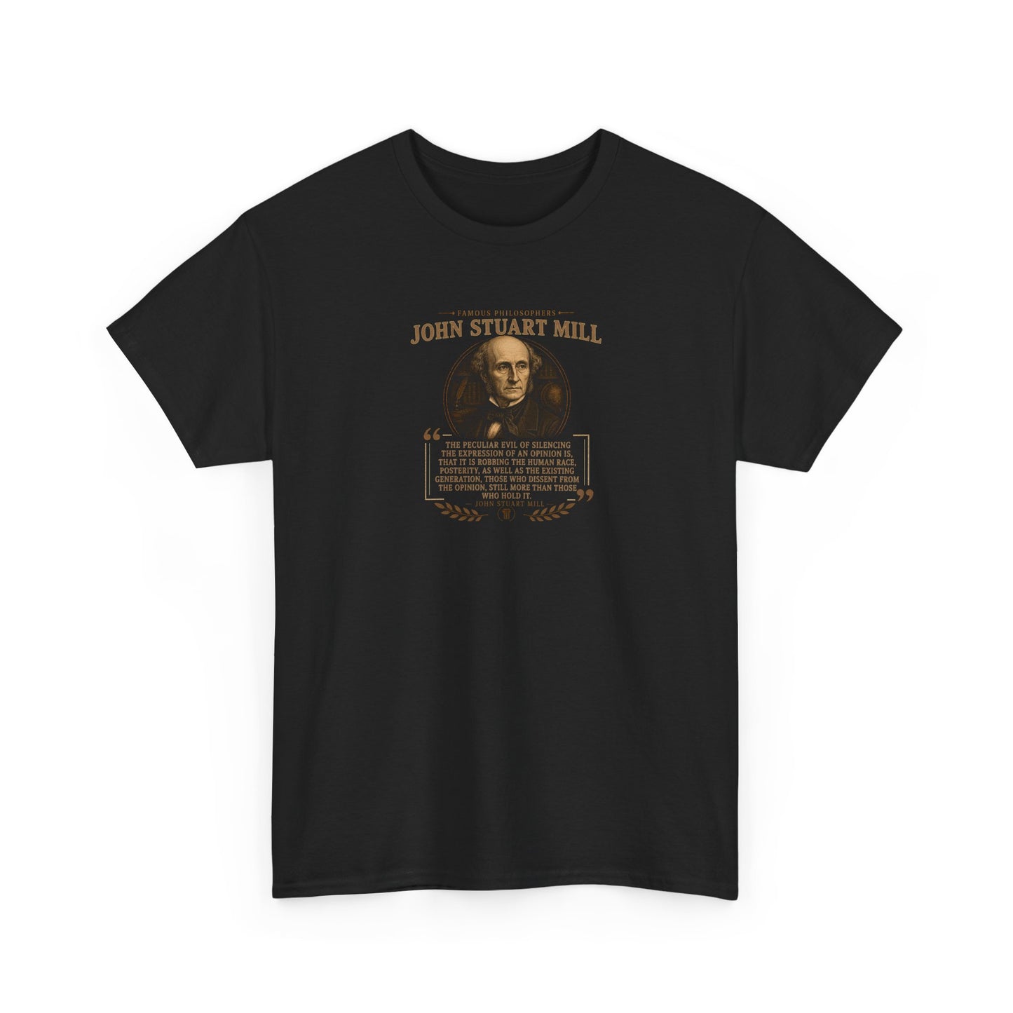 John Stuart Mill on Freedom of Expression, Philosophy Tribute T-Shirt