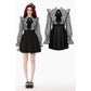 Dark in Love Striped Ruffle Victorian-Inspired Lolita Dress