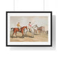 Illustration of Jockeys from 'The Costume of Yorkshire' (1814) by George Walker, from the Original, Framed Art Print