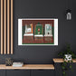Birds and Chairs, Abstract Art 'Designed by AI' Print on Canvas