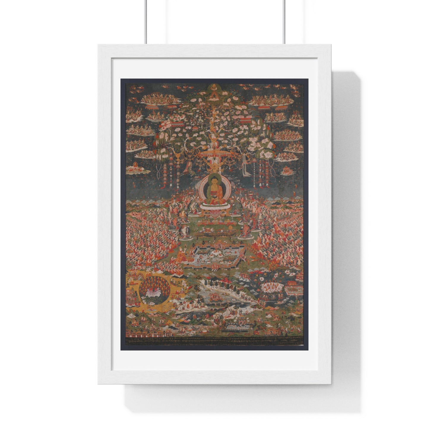 Amitabha or Infinite Light, the Buddha of the Western Pure Land 'Sukhavati' (circa 1700) Tibet, from the Original, Framed Art Print