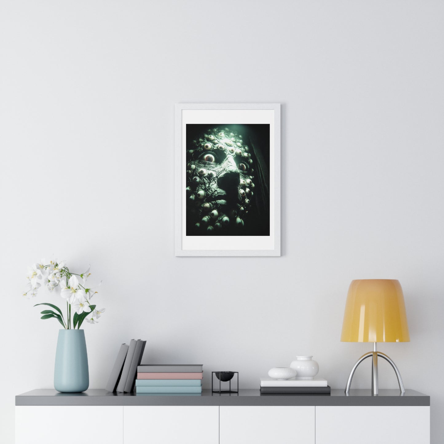 Reality is in the Eye of the Beholder, Photorealistic Art 'Designed by AI' Framed Print