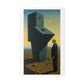 Man at the Watchtower II, Surrealist Art Style 'Designed by AI' Canvas Art Print