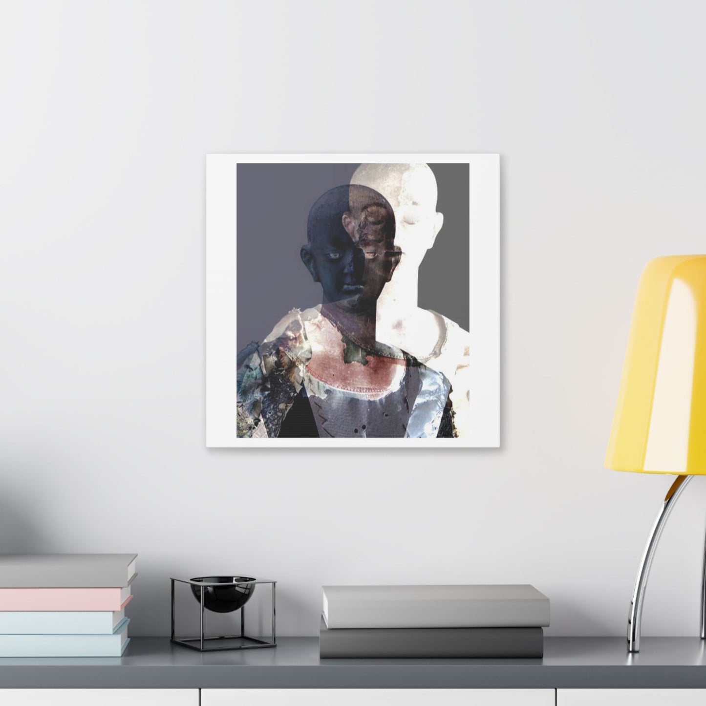 Awake, Collage Photo Manipulation 'Designed by AI' Canvas Art Print