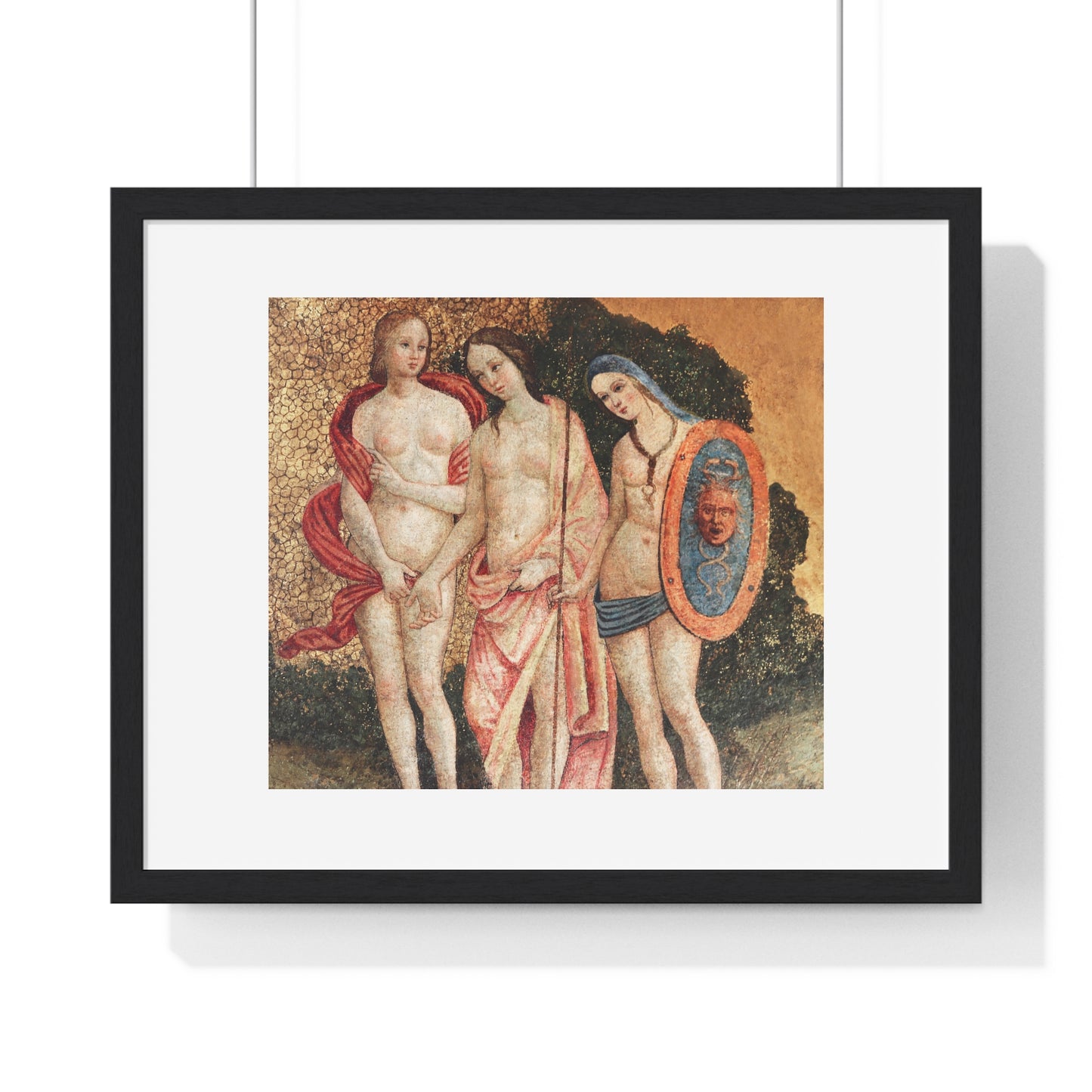 Judgment of Paris (circa 1509) from the Original Fresco by Pinturicchio, Framed Art Print