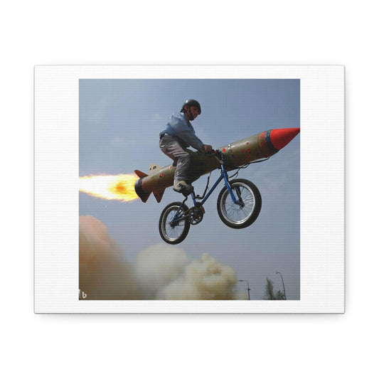 Rocket Man at the San Diego County Fair 'Designed by AI' Art Print on Canvas