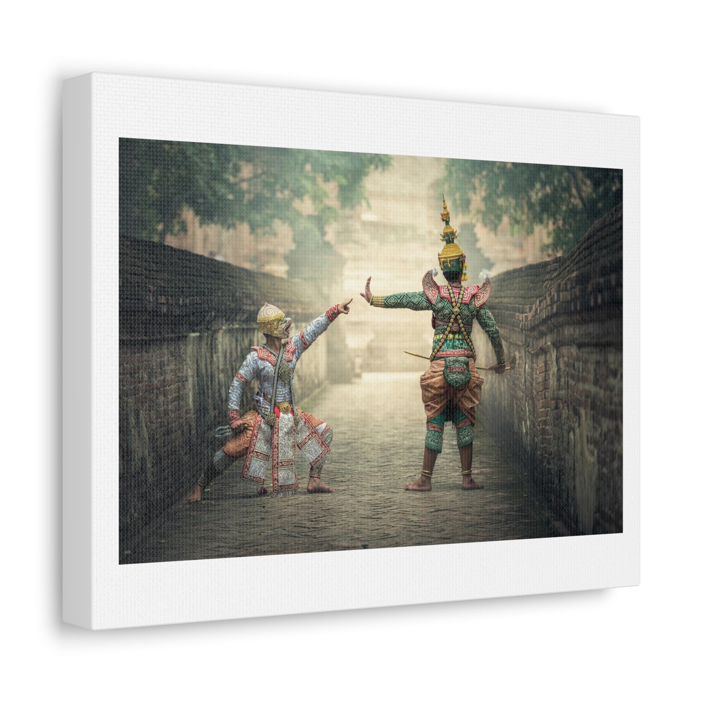 Traditional Khon Dance, Art Print from the Original on Canvas