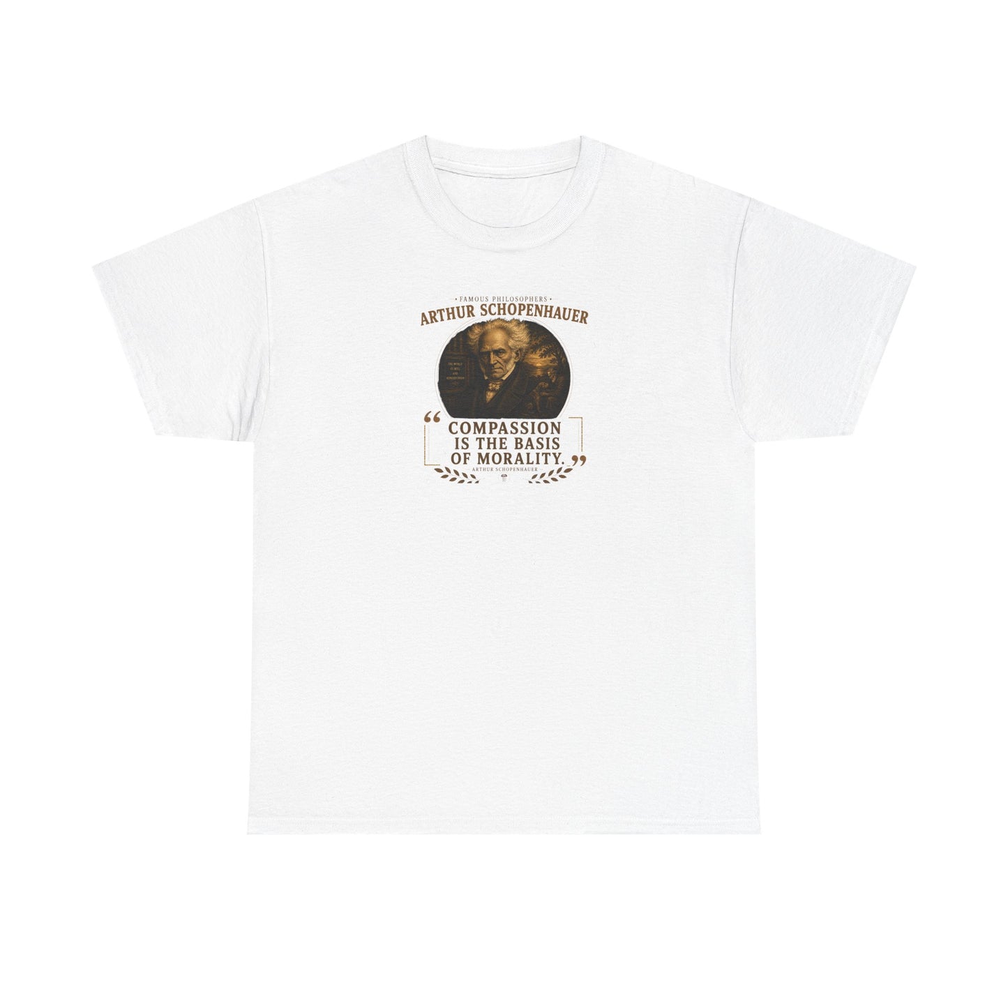 Arthur Schopenhauer on Compassion and Morality, Philosophy Tribute T-Shirt