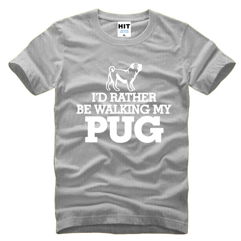 I'd Rather be Walking My Pug T-Shirt, Pug Lover Gift