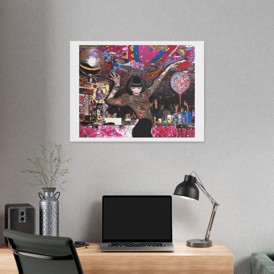 Psychedelic Japan VI Abstract Art 'Designed by 'AI Canvas Art Print