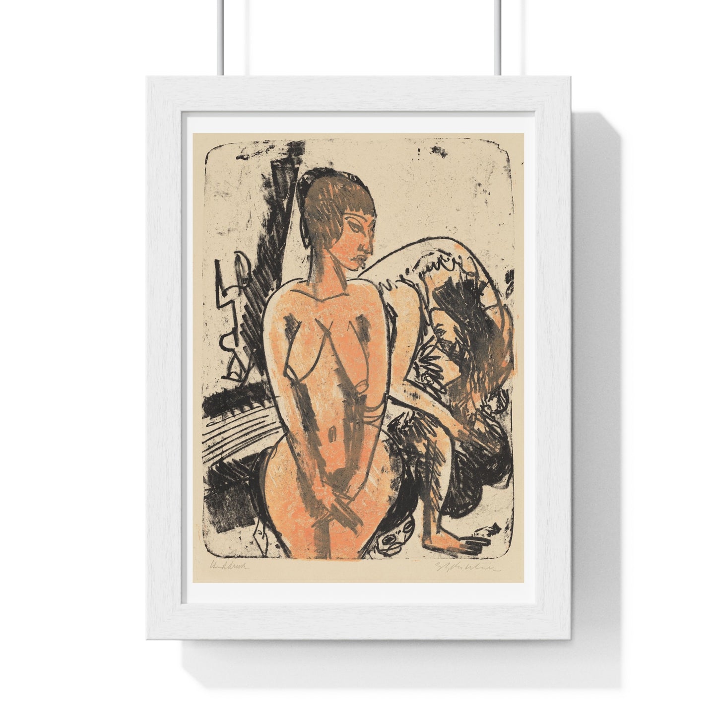 Two Women 'Zwei Frauen' (1914) by Ernst Ludwig Kirchner, from the Original, Framed Art Print