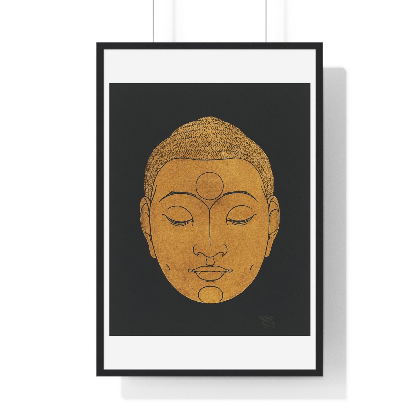 Head of Buddha (1943) by Reijer Stolk, from the Original, Framed Art Print