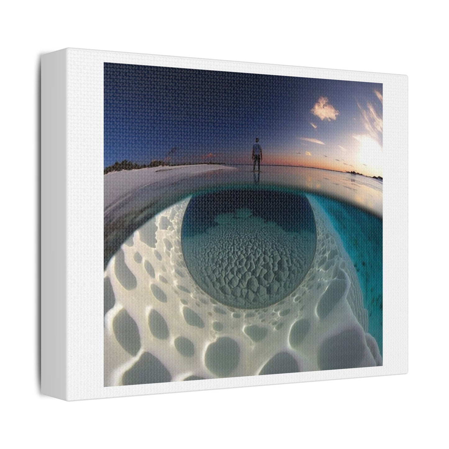 Standing on the Edge of Time, Photorealistic Art 'Designed by AI', Print on Canvas