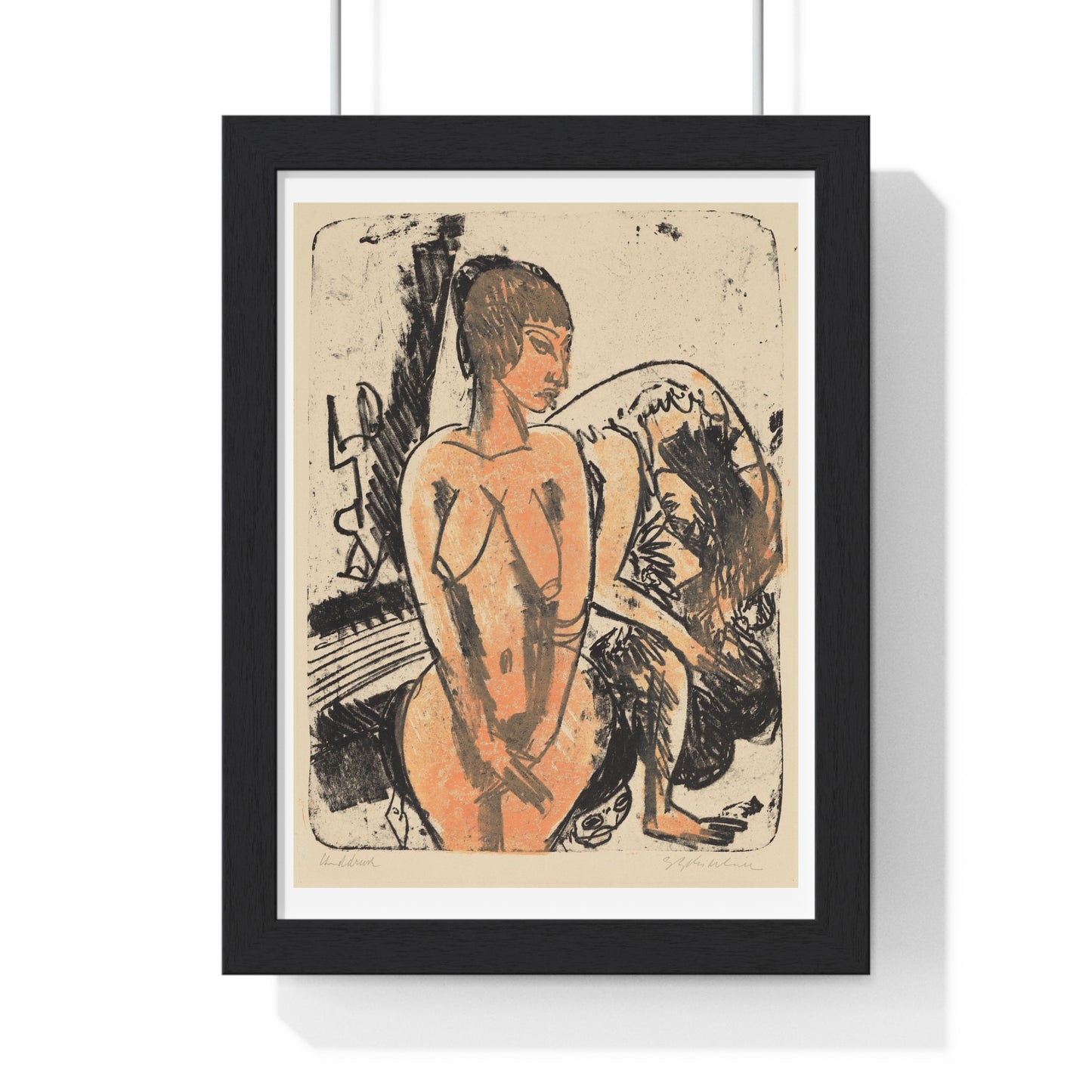 Two Women 'Zwei Frauen' (1914) by Ernst Ludwig Kirchner, from the Original, Framed Art Print