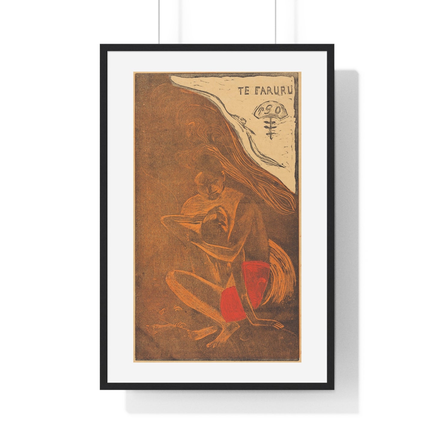Te Faruru 'They are Making Love Here' (1894-1895) by Paul Gauguin and Louis Roy, from the Original, Framed Art Print