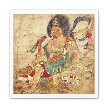 Japanese Antique Scroll: Tenkeisei, God of Heavenly Punishment, Extermination of Evil, Canvas Art Print from the Original