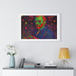 Vincent van Gogh Self Portrait Remixed, Psychedelic Art 'Designed by AI' Framed Print
