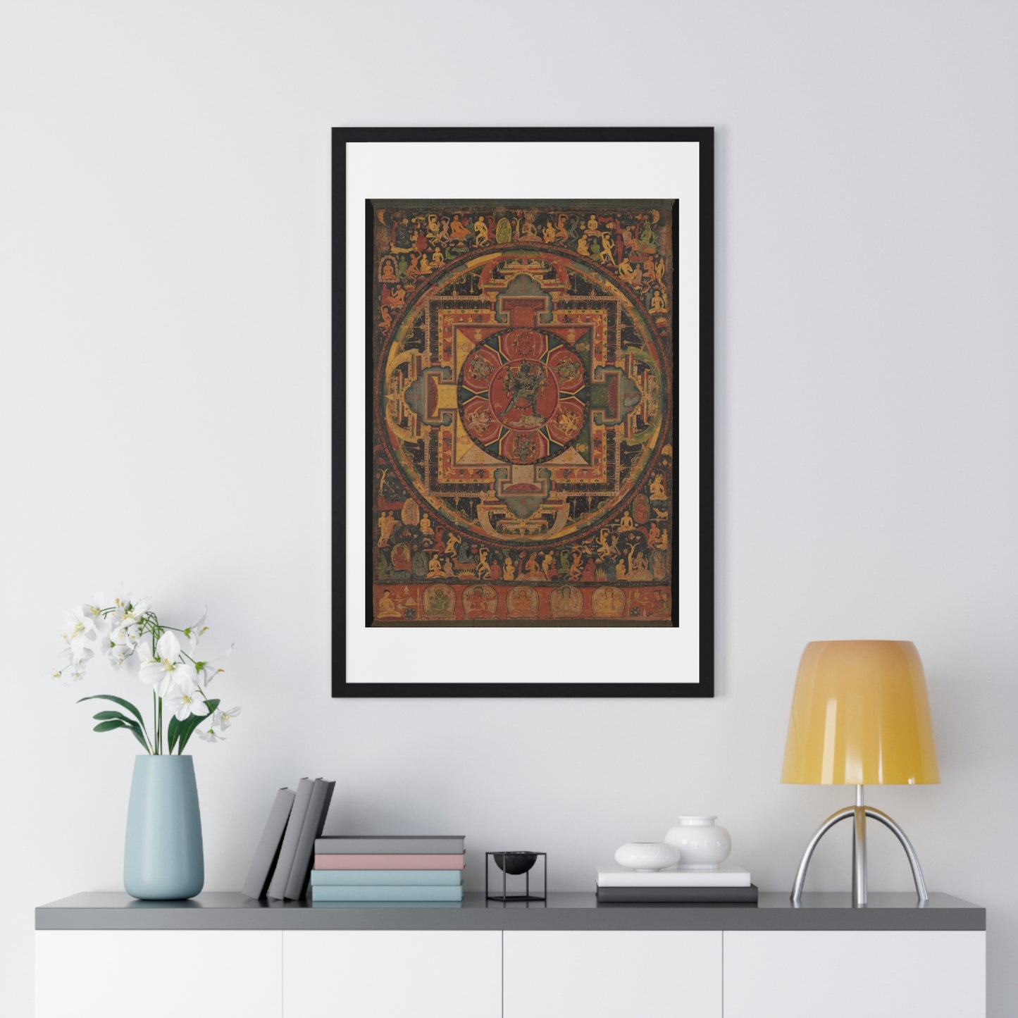 Chakrasamvara Mandala, Ritual Diagramme from Nepal (circa 1100), from the Original, Framed Art Print