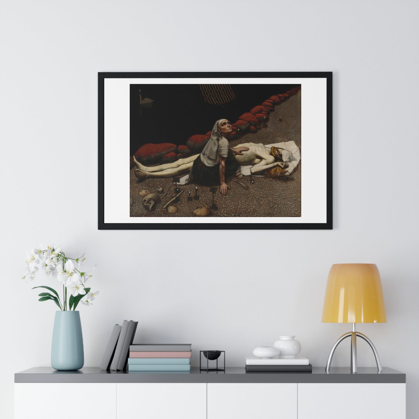 Lemminkäinen's Mother (189)  by Akseli Gallen-Kallela, from the Original, Framed Art Print