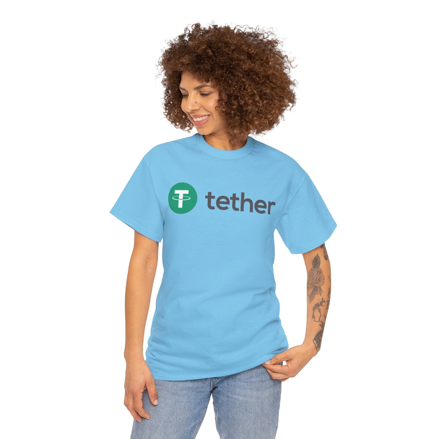 Tether #USDT Crypto Unisex Heavy Cotton T-Shirt