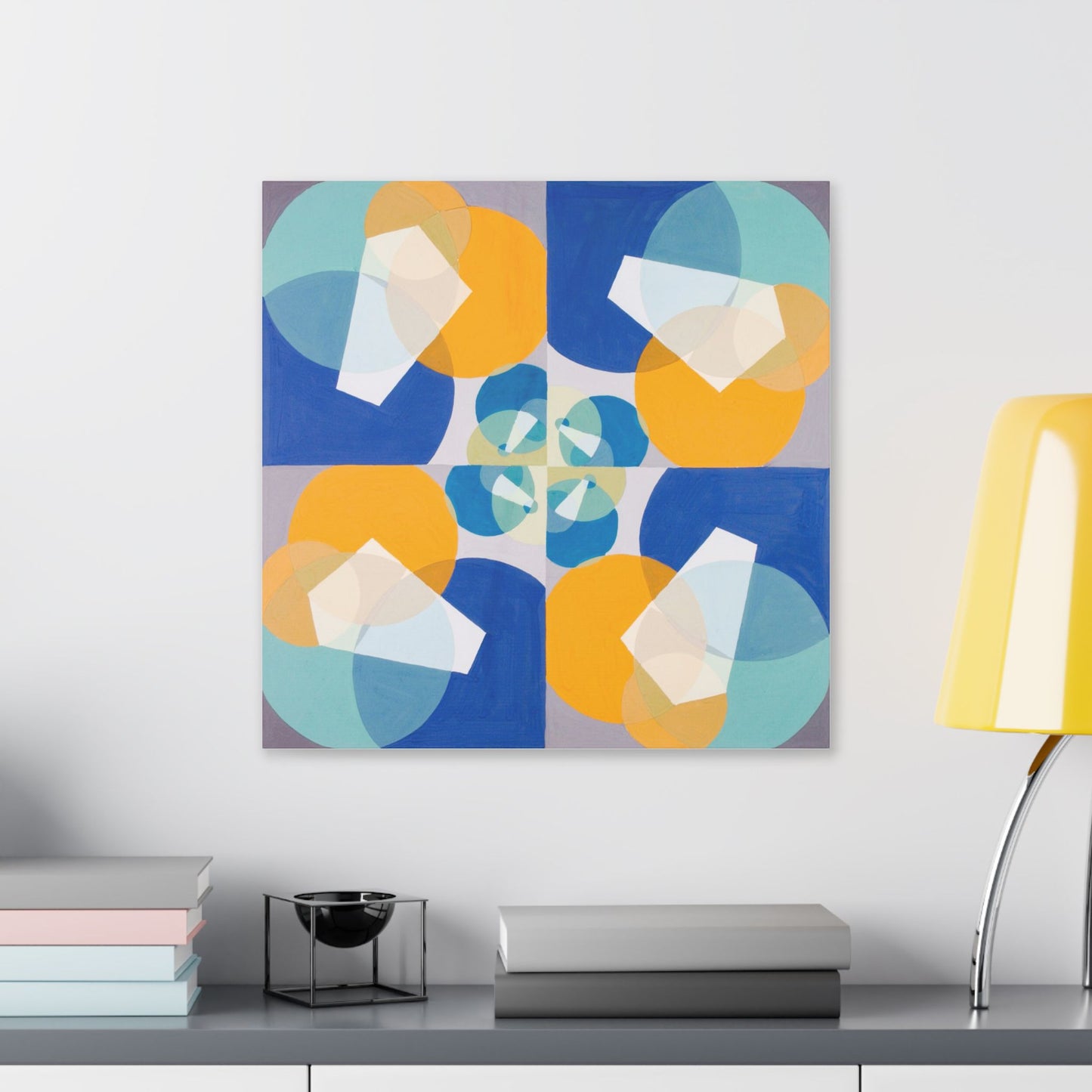 Green Squares, from the Mathematical Basis of the Arts (circa 1934) by Joseph Schillinger, Canvas Art Print