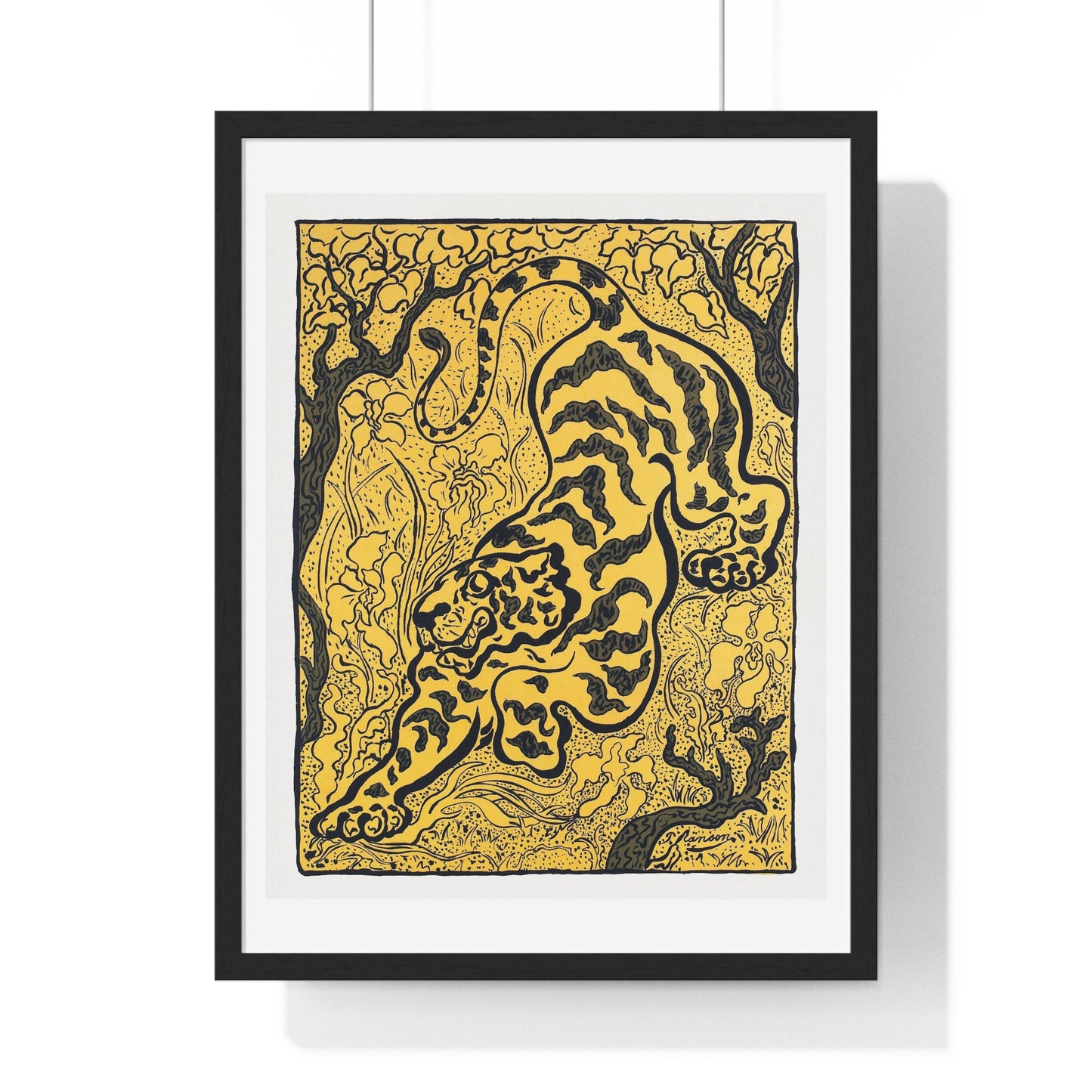 Tigre Dans les Jungles 'Tiger in the Jungle' (1893) by Paul Ranson, from the Original, Framed Art Print