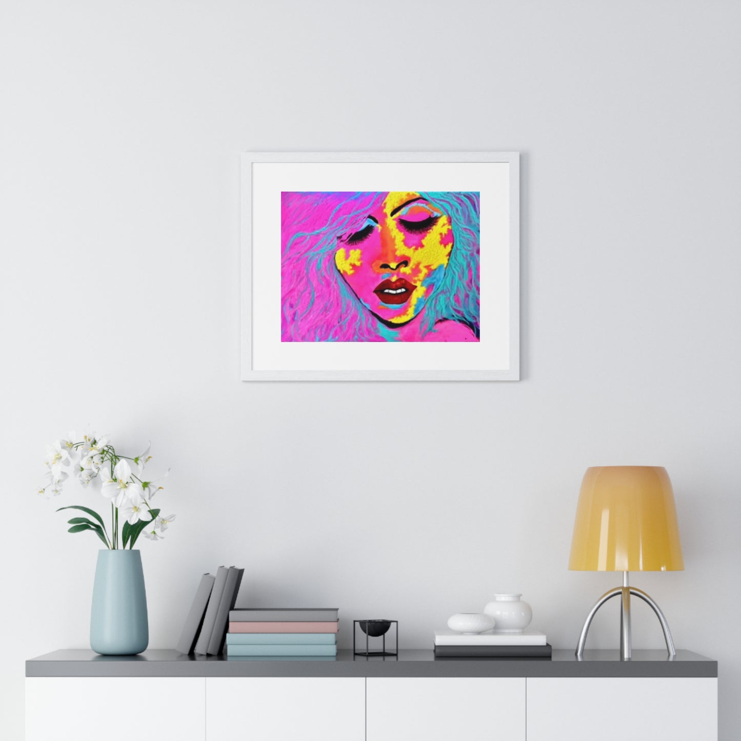 Ecstasy, Psychedelic Art 'Designed by AI' Framed Print