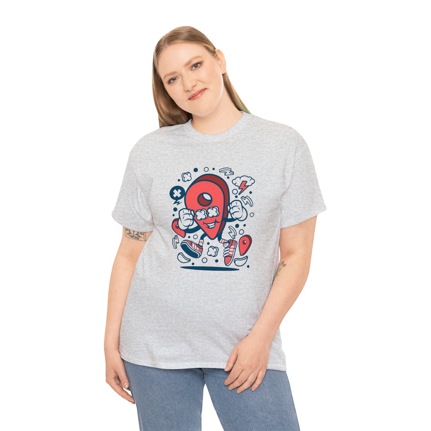 Location Geotag Cartoon T-Shirt