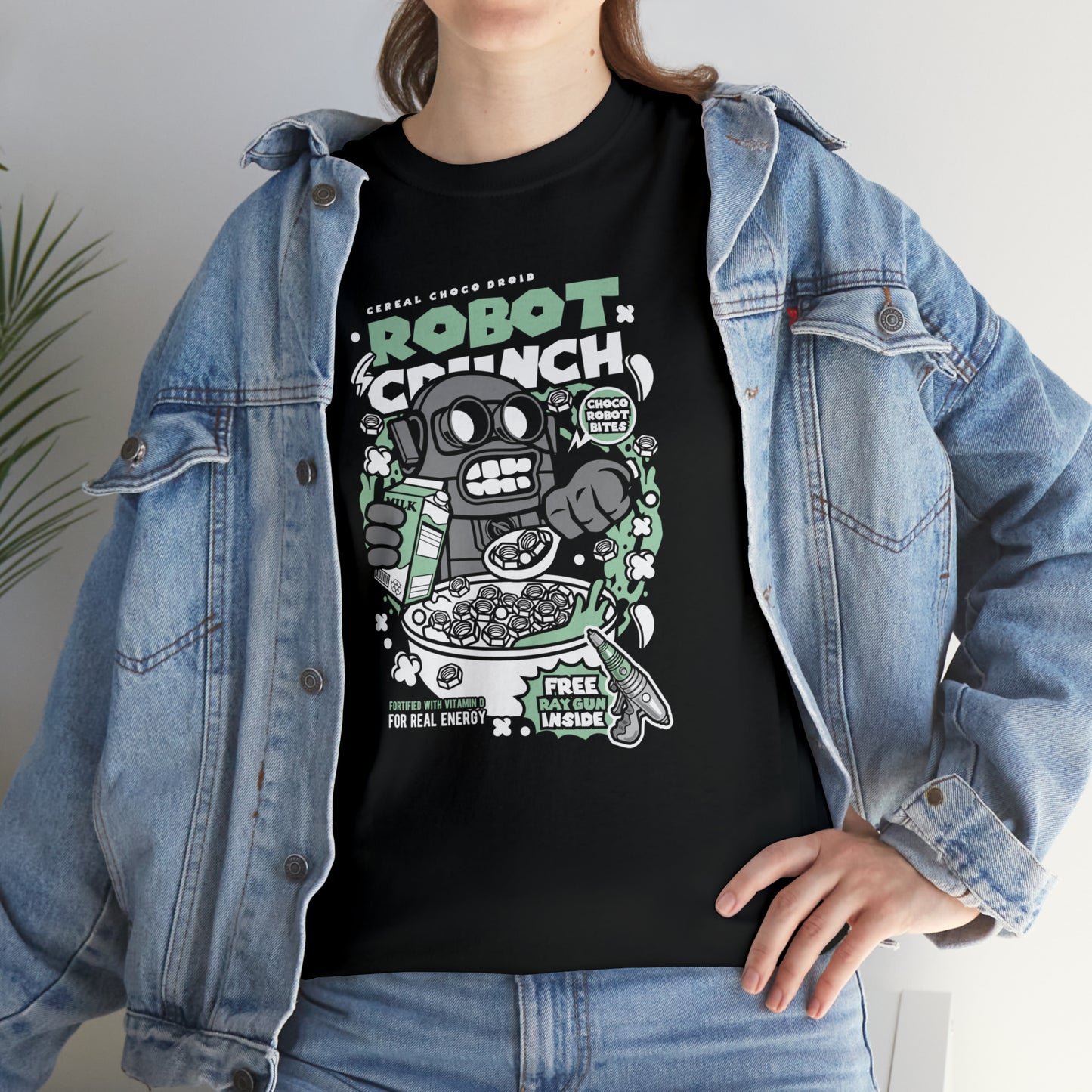 Robot Crunch Cartoon T-Shirt