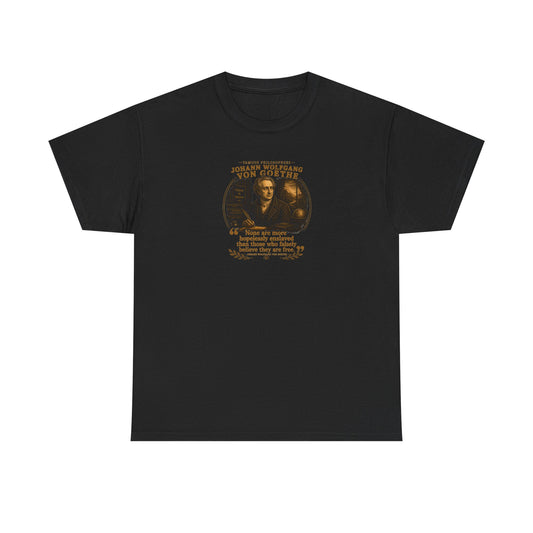 Johann Wolfgang von Goethe on Wisdom as Freedom, Philosophy Tribute T-Shirt