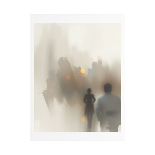 Faded Pastel Abstract Decor Art V 'Designed by AI' Print on Canvas